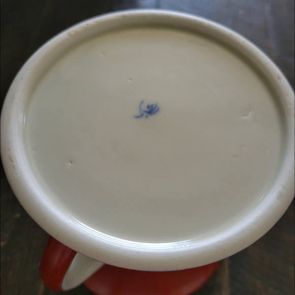 Koransha co. signed orchid mark 1930s Japanese Fukagawa Triple 3 Tri Handle Vase - Picture 7 of 9